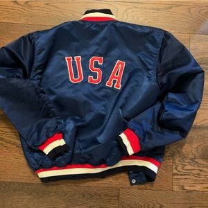Vintage “USA” Starter bomber jacket. Size Adult Large